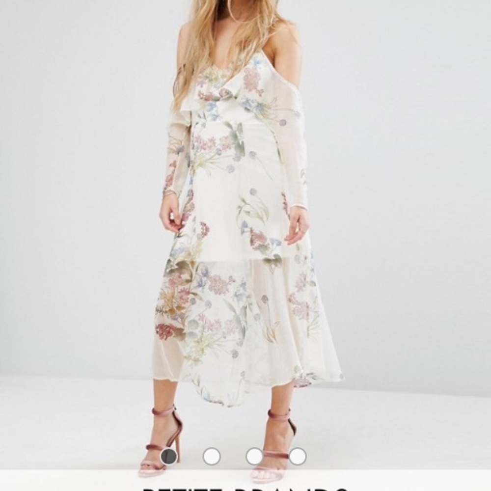 Cold shoulder floral dress
